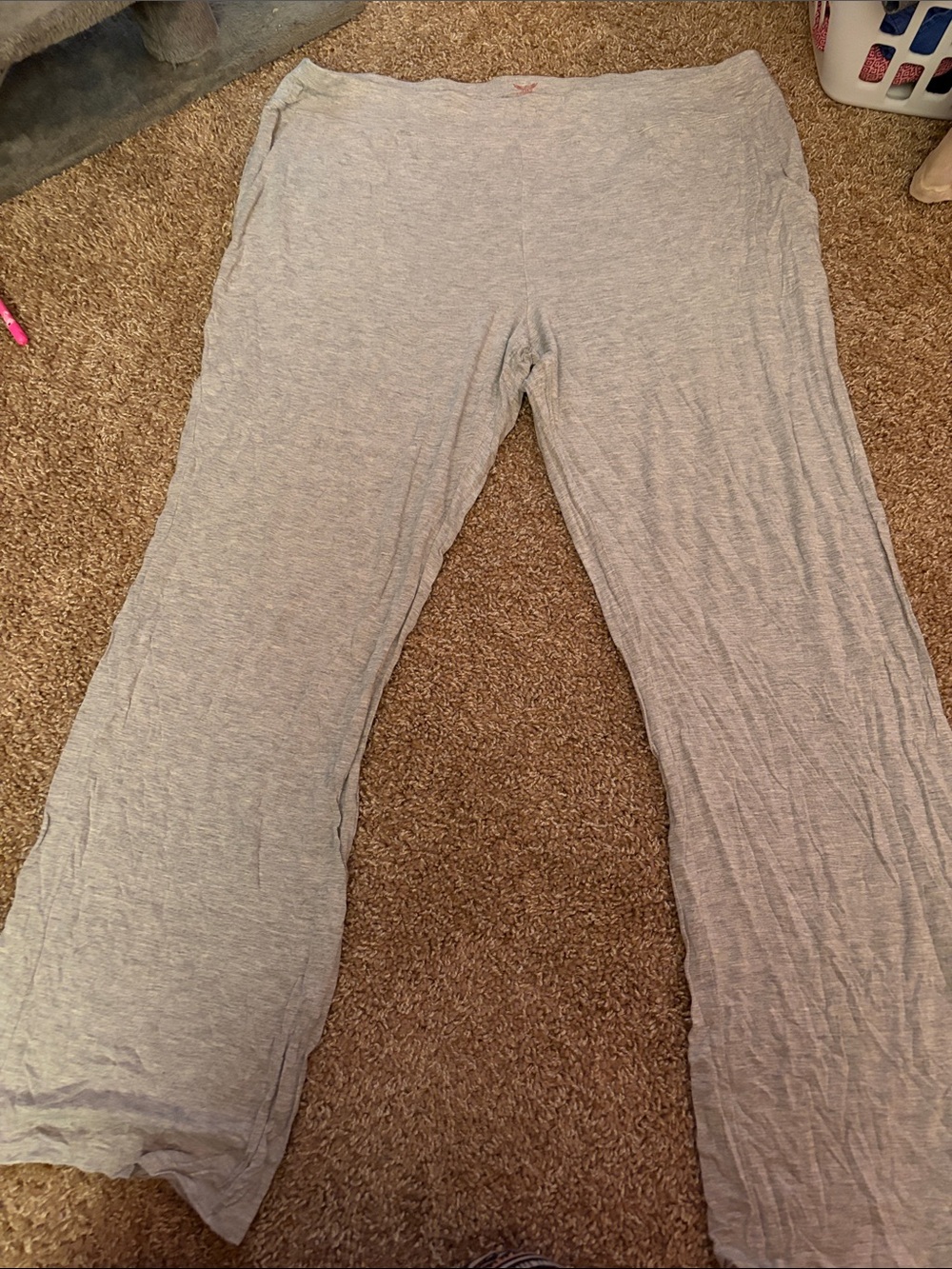 Light Gray Wide-Leg Lounge Pants